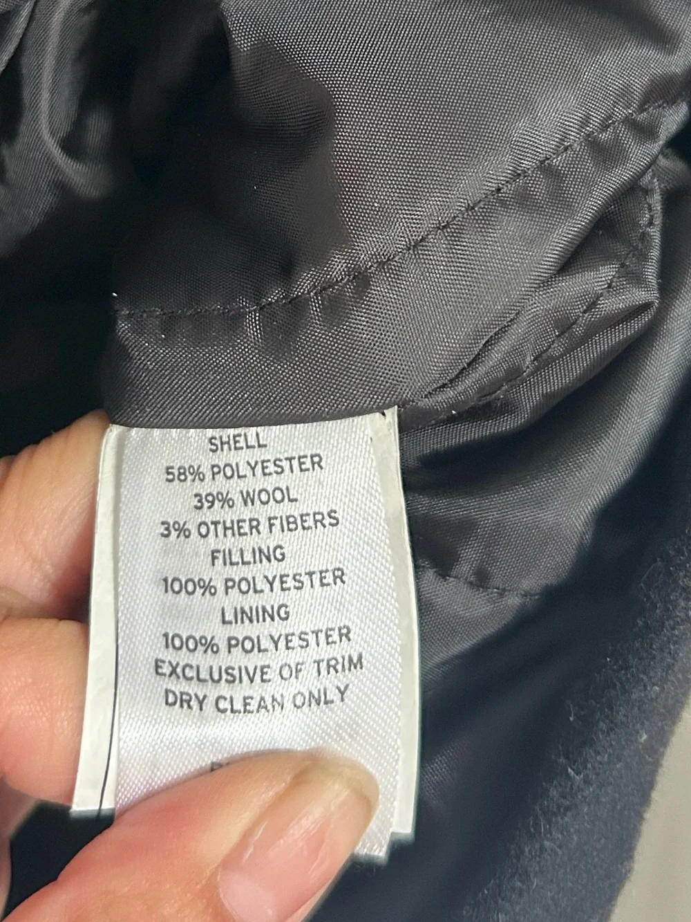 The Rail Military Field Wool Blend Jacket Size XL Black Minimalist Chic Utility